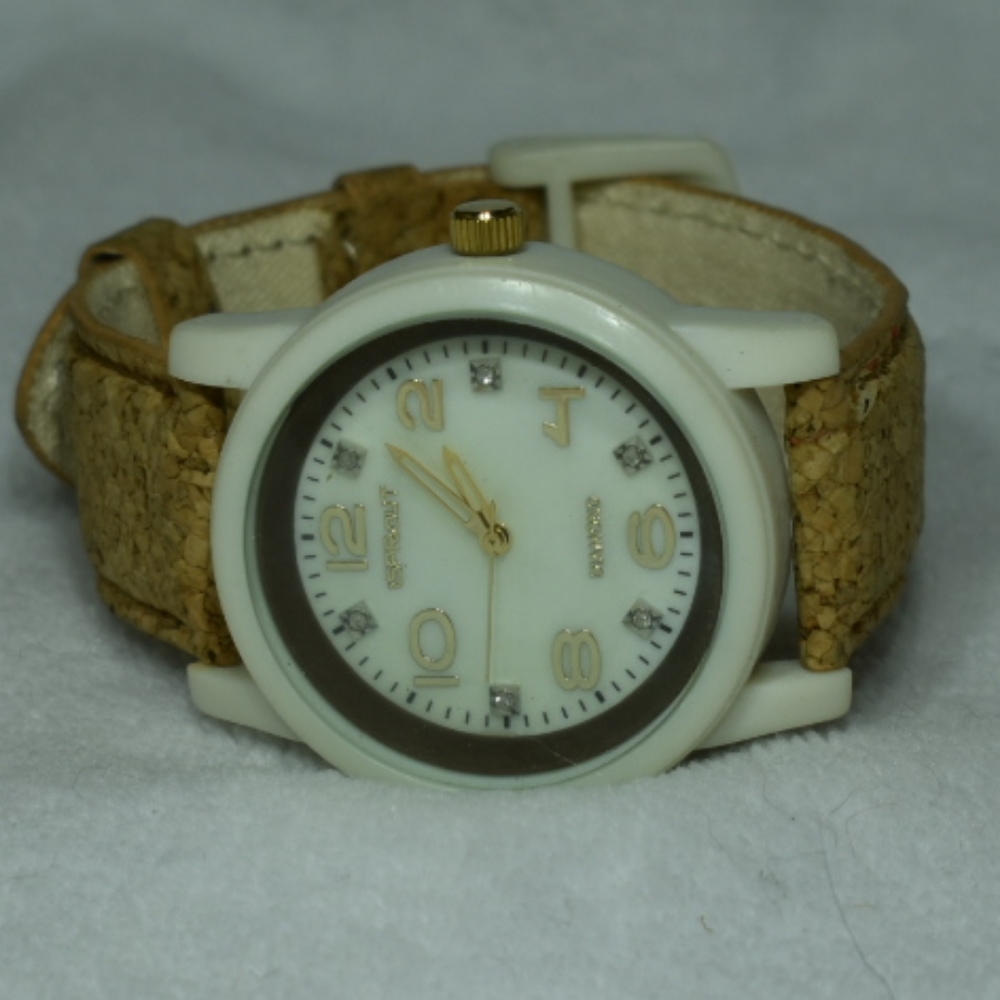 Sprout Diamond Organic Biodegradable Watch with Cork Band